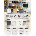 Socket de haute qualité des commutateurs muraux d&#39;USB de ventes chaudes